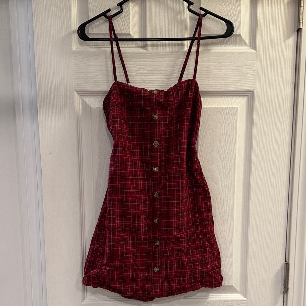 SHEIN Plaid Red Dress